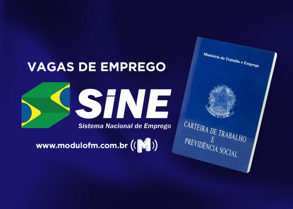 SINE divulga vagas de emprego desta quinta-feira (08/10)