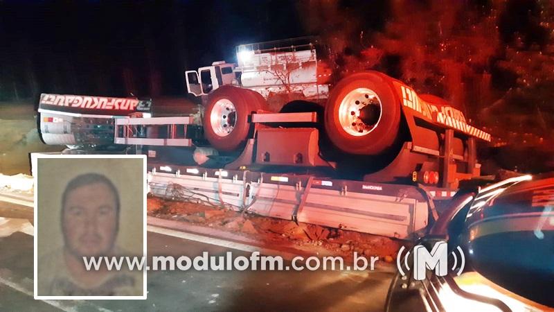 Carreta carregada com mexericas tomba e motorista morre na...