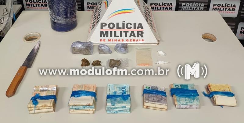 Dupla é presa com carro roubado, drogas e quase...