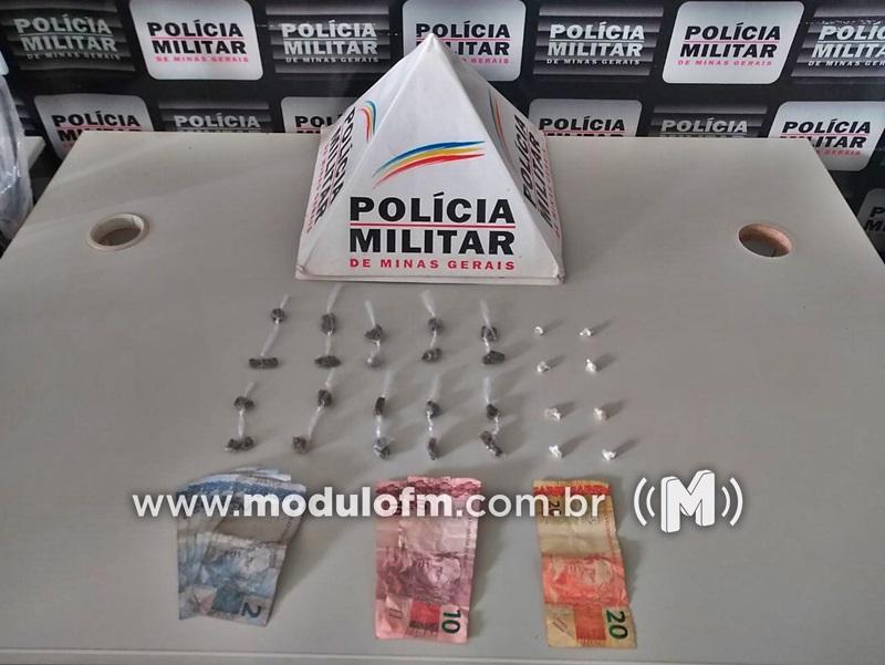 Menor é apreendido com drogas pelo Tático Móvel no bairro Santo Antônio