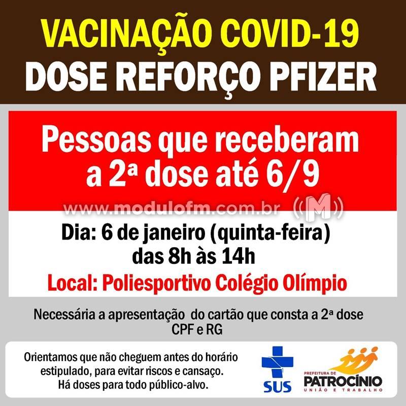 Secretaria de Saúde aplicará a dose de reforço em...