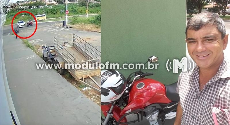 Veja o vídeo: Motociclista morre ao ser atingido por...