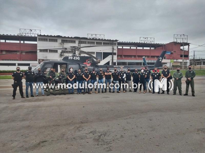 Imagem 4 do post Operação contra o tráfico de drogas  mobiliza helicóptero e vários policiais  na região