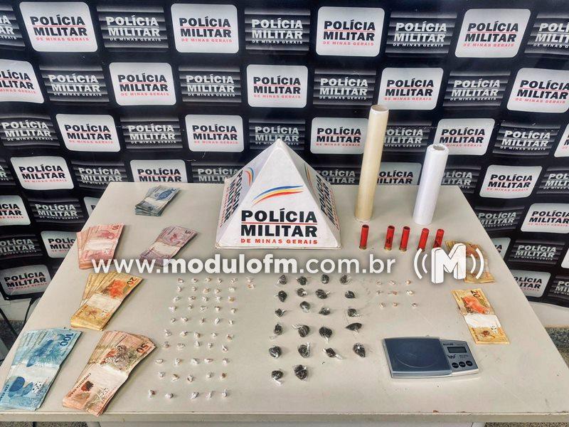 Quatro pessoas são presas com drogas e mais de R$ 5 mil em Patrocínio