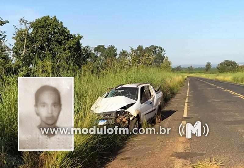 Passageira morre após motorista capotar veículo na MGC-462 em...