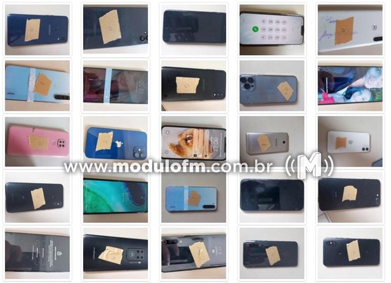 PM divulga fotos de celulares apreendidos em Santa Catarina...