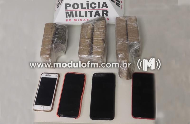 Quatro homens são presos com drogas após perseguição policial em Patrocínio