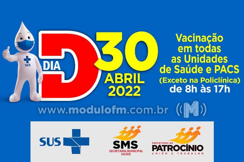 Sábado (30) haverá Dia D das Campanhas de Vacinação...