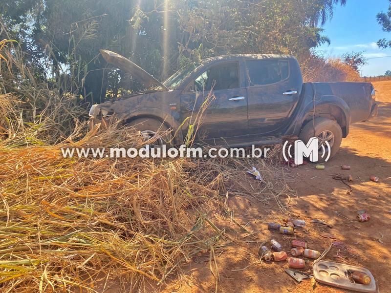 Homem ameaça ex-companheira, foge da polícia e causa acidente na zona rural de Serra do Salitre