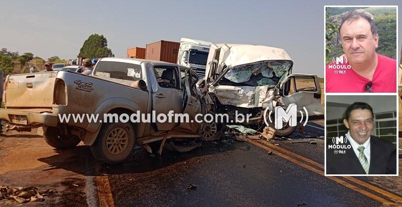 Vítimas que morreram em acidente entre caminhonete e van...