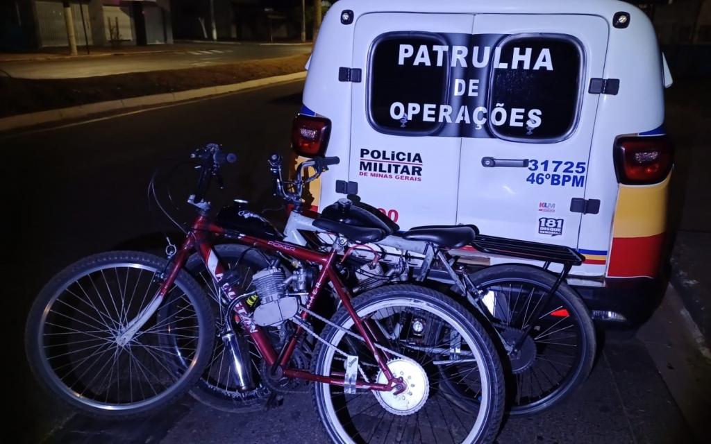 Polícia Militar de Patrocínio apreende bicicletas motorizadas e persegue condutor que fugiu