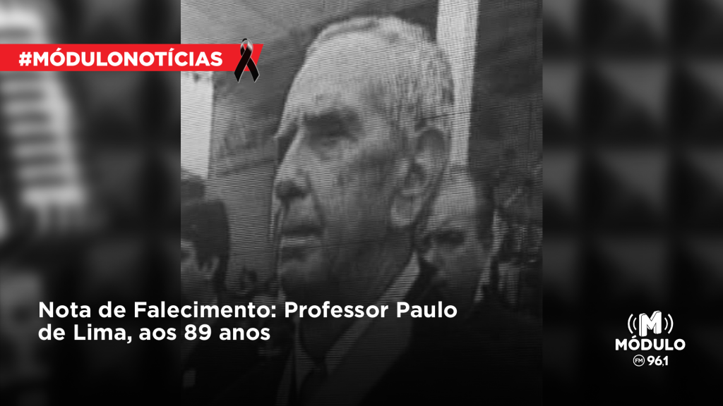 Nota de Falecimento: Professor Paulo de Lima, aos 89...