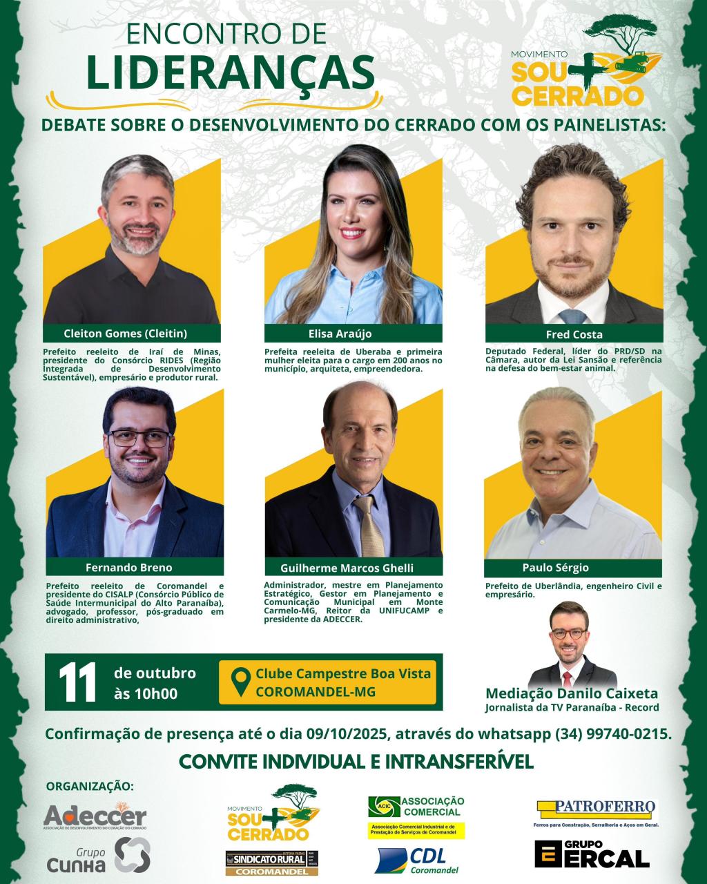 Imagem 1 do post Encontro em Coromandel neste sábado debate o desenvolvimento do Cerrado