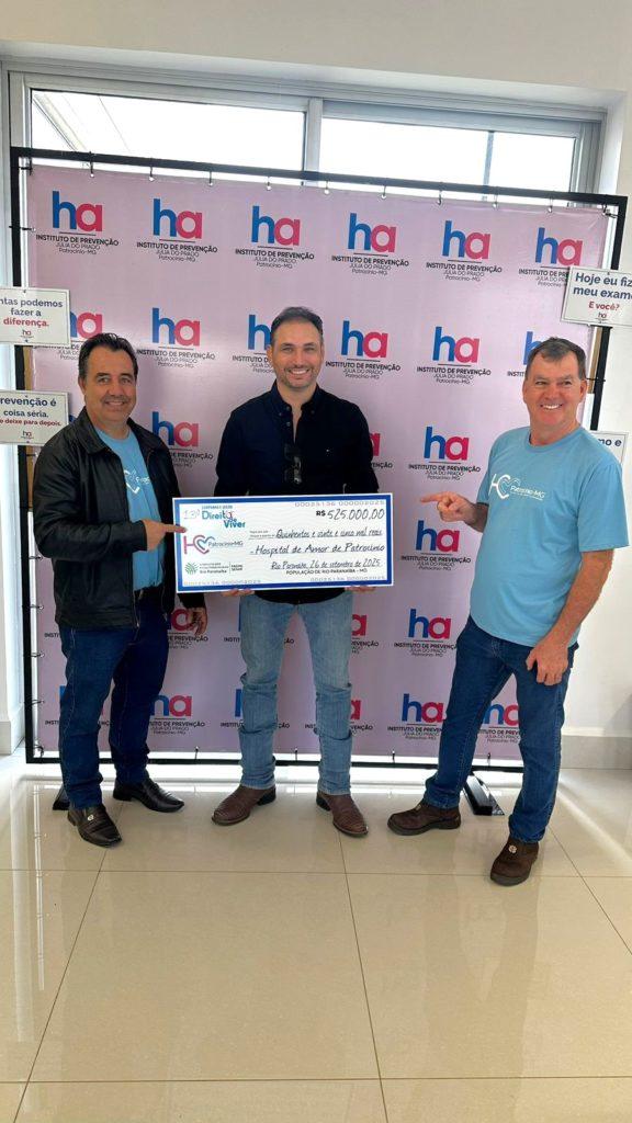 Imagem 2 do post Rio Paranaíba repassa R$ 525 mil ao Hospital do Câncer de Patrocínio