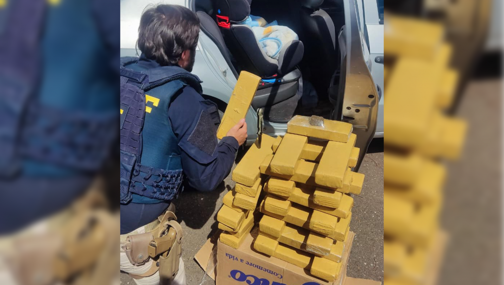 PRF apreende 30 tabletes de maconha e detém três adultos na BR-365, em Patos de Minas