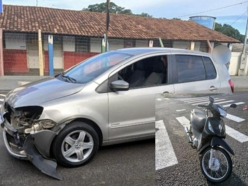 Mulher morre após colisão entre carro e motoneta no...