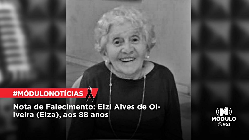 Nota de Falecimento: Elzi Alves de Oliveira (Elza) aos...