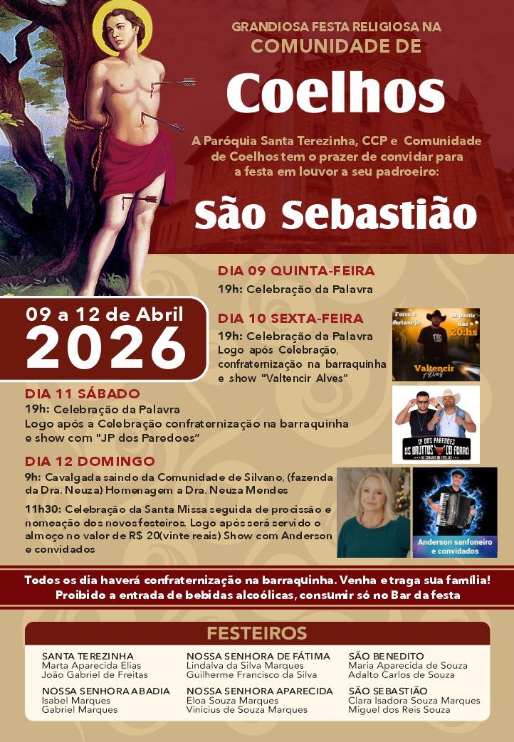 Comunidade de Coelhos realiza festa em louvor a São...